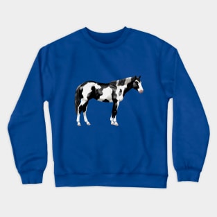 Black Pinto Tovero Paint Horse Crewneck Sweatshirt